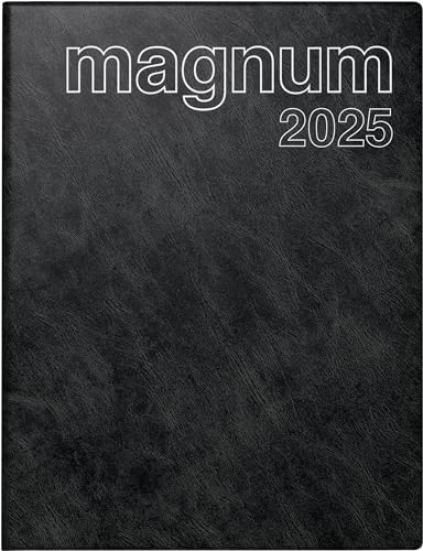 rido/idé Buchkalender Modell magnum (2025), 2 Seiten = 1 Woche, 183 × 240 mm, 144 Seiten, Schaumfolien-Einband Catana, schwarz von rido/idé
