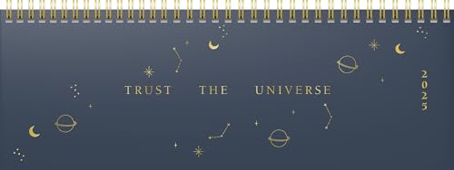 rido/idé Querterminbuch Modell Young Line (2025) „Universe“, 2 Seiten = 1 Woche, 297 × 105 mm, 128 Seiten, Grafik-Einband, dunkelblau von rido/idé