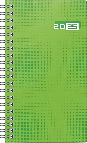 rido/idé Taschenkalender Modell Taschenplaner int. (2025), 2 Seiten = 1 Woche, A6, 144 Seiten, Grafik-Einband, grün von rido/idé