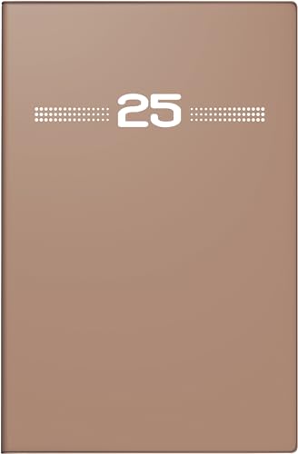 rido/idé Taschenkalender Modell partner/Industrie I (2025), 2 Seiten = 1 Woche, A7, 144 Seiten, Kunststoff-Einband, caramel von rido/idé