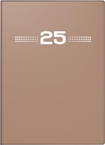 rido/idé Taschenkalender Modell perfect/Technik I (2025), 2 Seiten = 1 Woche, A6, 144 Seiten, Kunststoff-Einband, caramel von rido/idé