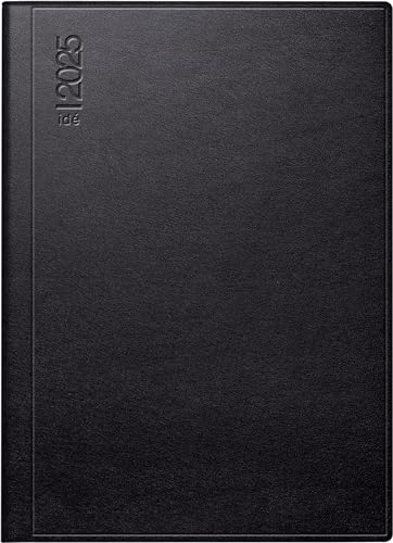 rido/idé Taschenkalender Modell perfect/Technik I (2025), 2 Seiten = 1 Woche, A6, 208 Seiten, Kunstleder-Einband Gratello, schwarz von rido/idé