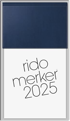 rido/idé Vormerkbuch Mod. Merker 2025 | 108×201 mm, Kunststoff, dunkelblau von rido/idé