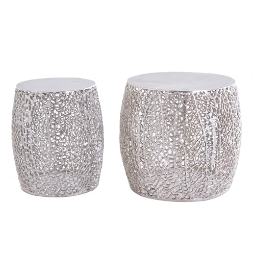 Riess Ambiente 2er Set Filigraner Design Couchtisch Leaf antik Silber Handmade Beistelltisch für Dein Wohnzimmer Riess Ambiente 2er Set Filigraner Design Couchtisch Leaf antik Silber Handmade Beistelltisch für Dein Wohnzimmer von Riess Ambiente
