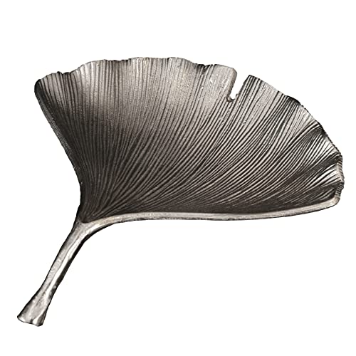 riess-ambiente.de Dekorative Schale Ginkgo 42cm Silber Handmade Metall riess-ambiente.de Dekorative Schale Ginkgo 42cm Silber Handmade Metall von Riess Ambiente