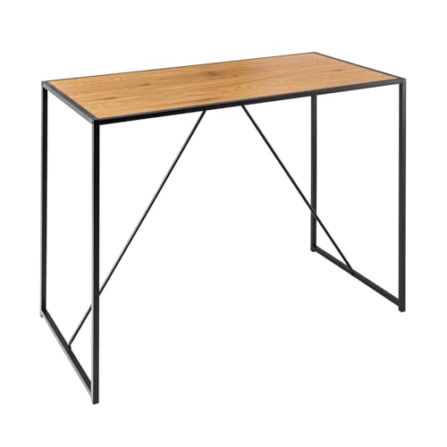 riess-ambiente.de Design Bartisch Slim LINE 120cm Natur schwarz Metallgestell Tresen, Esstisch für Dein Esszimmer, Hausbar von Riess Ambiente