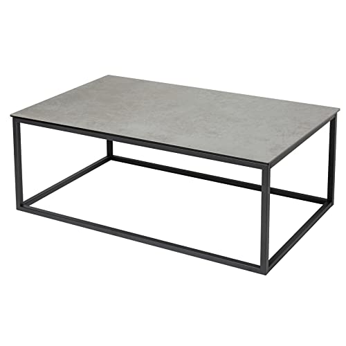 riess-ambiente.de Design Couchtisch SYMBIOSE 100cm grau Keramik in Beton-Optik | Eleganter Beistelltisch Industrial-Style von Riess Ambiente