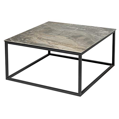 Riess Ambiente Design Couchtisch SYMBIOSE 75cm Marmor Taupe Keramik Made in Italy von Riess Ambiente