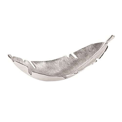 Riess Ambiente Design Deko Schale Silver Leaf 62cm Silber im Blatt Design Dekoschale Obstschale Wohnaccessoire von Riess Ambiente