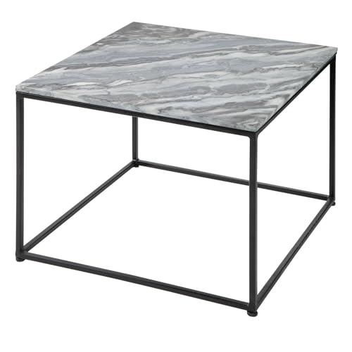 Riess Ambiente Eleganter Couchtisch Elements 50cm grau mit polierter Marmor-Platte Wohnzimmertisch Tisch Sofatisch von Riess Ambiente