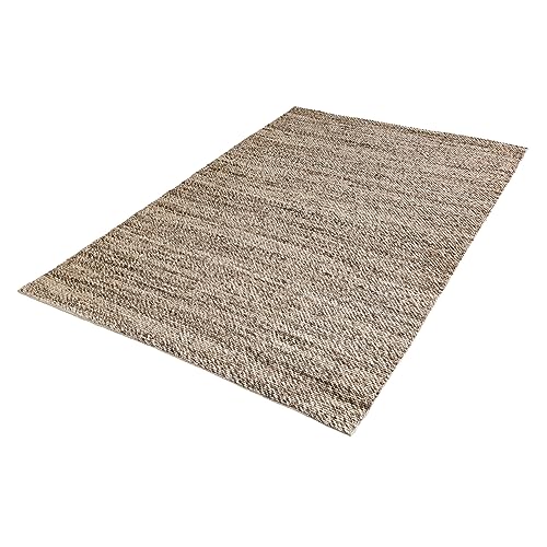 Riess Ambiente Großer Design Teppich Wool 240x160cm beige braun aus Wolle Wohnzimmerteppich Wollteppich von Riess Ambiente