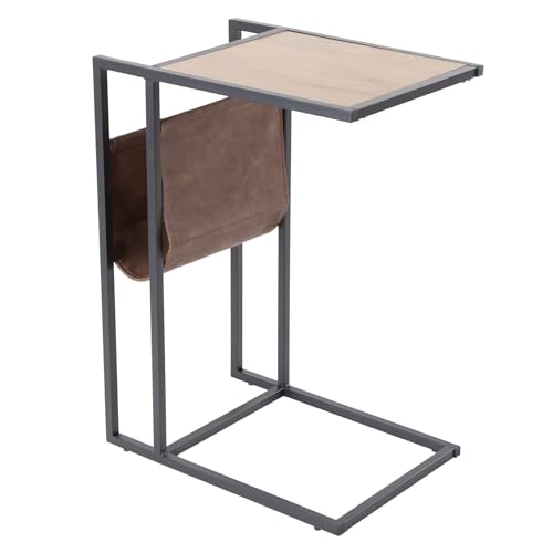 Riess Ambiente Industrial Laptoptisch LOFT 48cm Eichenoptik Beistelltisch mit Ablagefläche Sofatisch Wohnzimmertisch von Riess Ambiente