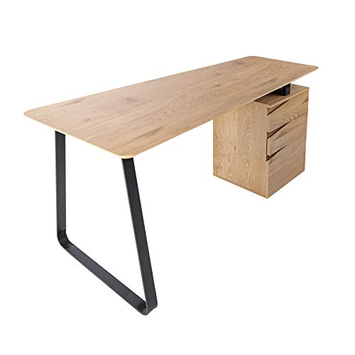 Riess Ambiente Industrial Schreibtisch Studio 160cm Eichenoptik mit 3 Schubladen Tisch Bürotisch Schminktisch von Riess Ambiente