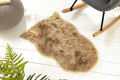 riess-ambiente.de Kuscheliges Kunstfell Mary 85x50cm braun Faux-Fur Kunst-Lammfell von Riess Ambiente