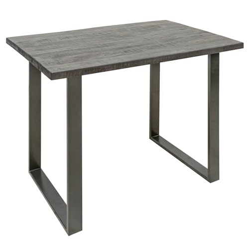 Riess Ambiente Massiver Bartisch Iron Craft grau 120cm Mangoholz Industrial Design Hausbar Tisch von Riess Ambiente