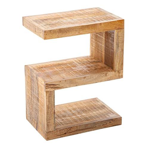 Riess Ambiente Massiver Beistelltisch S 60cm Mango Massivholz variabel stellbar Handarbeit Holztisch Tisch von Riess Ambiente