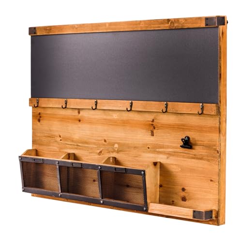 riess-ambiente.de Praktisches Wandboard Heritage 80cm Natur Pinie 6 Haken Kreidetafel Schlüsselbrett von Riess Ambiente