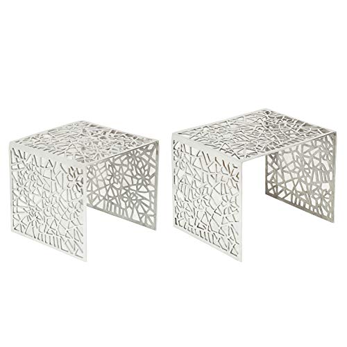 Riess Ambiente Stylischer Couchtisch Abstract 2er Set Silber im Gap Design Wohnzimmertisch Modern Satztische Tische Riess Ambiente Stylischer Couchtisch Abstract 2er Set Silber im Gap Design Wohnzimmertisch Modern Satztische Tische von Riess Ambiente