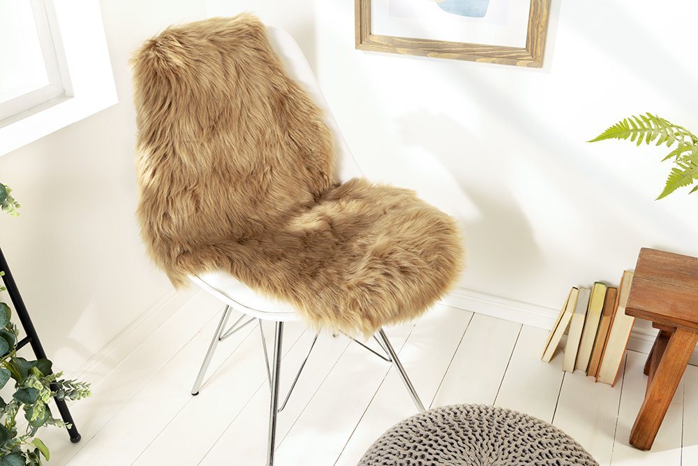 Fellteppich DOLLY 85x50cm braun, riess-ambiente, oval, Wohnzimmer · Faux-Fur · Kunstfell · Schlafzimmer von riess-ambiente