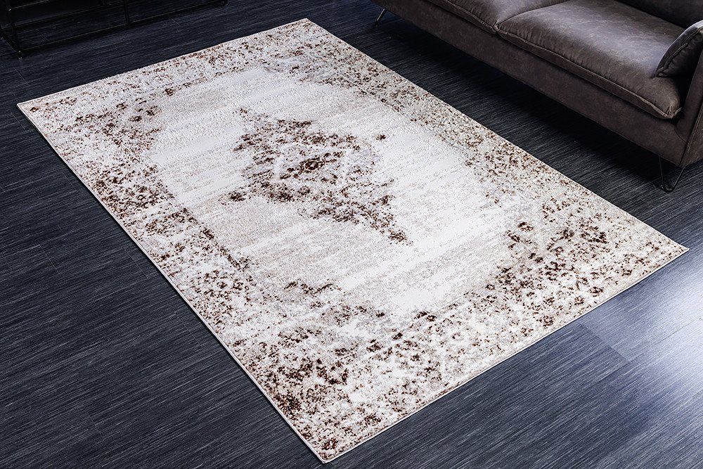 Teppich CASABLANCA 235x160cm beige creme braun, riess-ambiente, rechteckig, Höhe: 10 mm, Wohnzimmer · Kurzflor · orientalisches Design · Used Look von riess-ambiente