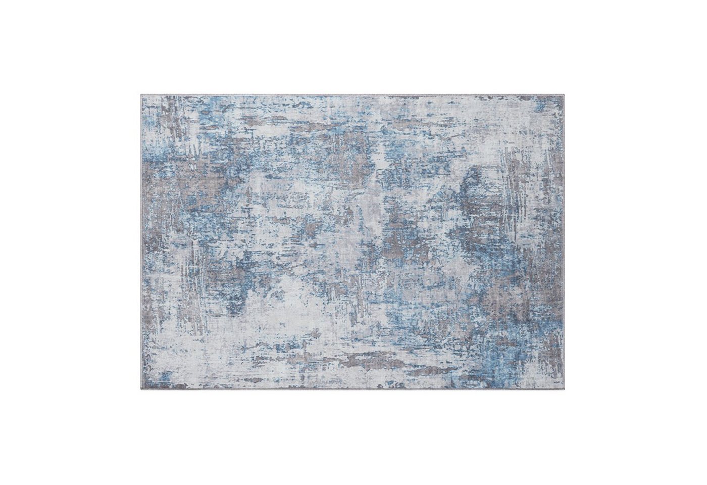 Teppich MODERN ART 230x160cm creme blau, riess-ambiente, rechteckig, Höhe: 5 mm, Wohnzimmer · Schlafzimmer · Flachgewebe · Outdoor · Modern Design von riess-ambiente