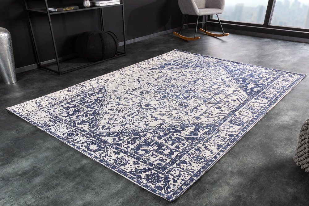 Teppich OLD MARRAKESCH 230x160cm beige blau, riess-ambiente, rechteckig, Höhe: 5 mm, Wohnzimmer · Webstoff · Used Look · Orientalisch von riess-ambiente