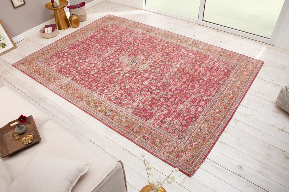 Teppich OLD MARRAKESCH XXL 350x240cm rot, riess-ambiente, rechteckig, Höhe: 10 mm, orientalisches Design · florales Muster · Wohnzimmer von riess-ambiente