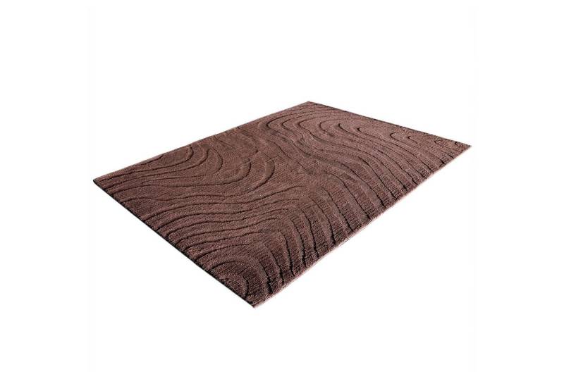 riess-ambiente Teppich WAVE 240x170cm braun, rechteckig, Höhe: 10 mm, Wohnzimmer · Webstoff · 3D-Effekt · Schlafzimmer · Modern Design von riess-ambiente