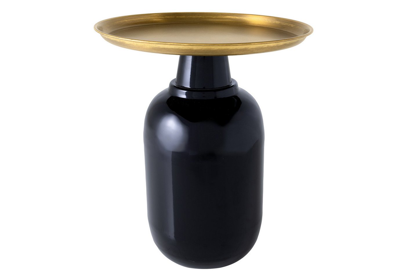 riess-ambiente Beistelltisch ELEGANCIA 50cm gold / antik schwarz (Einzelartikel, 1-St), Wohnzimmer · Metall · rund · Handmade · orientalisches Design von riess-ambiente