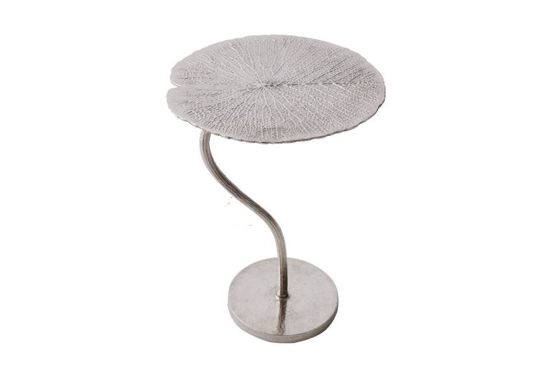 riess-ambiente Beistelltisch LEAF 42cm silber, Schlafzimmer · Metall · Blatt-Design · Handarbeit · Wohnzimmer von riess-ambiente