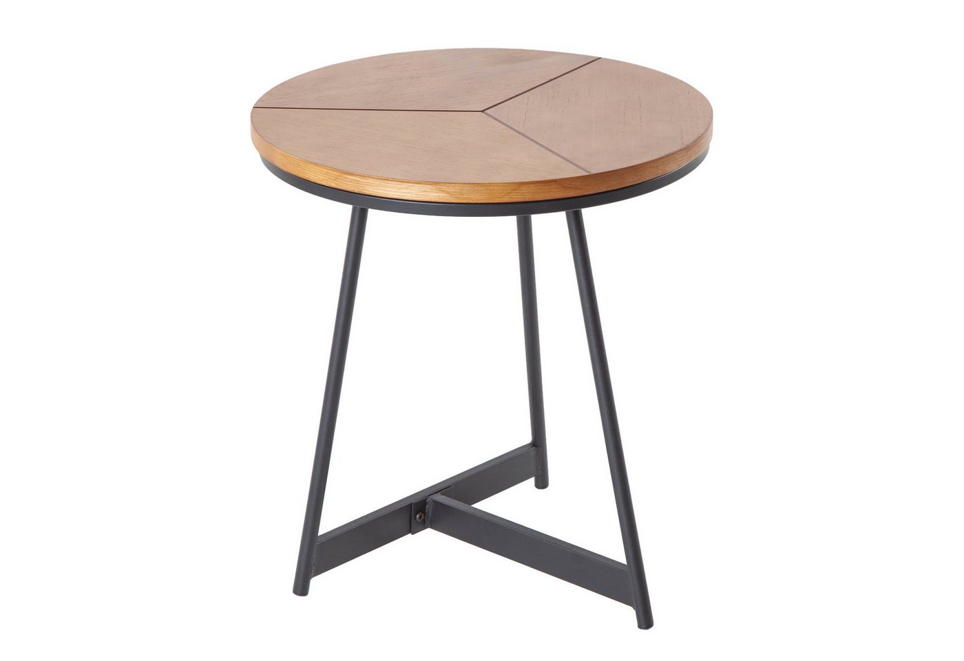 riess-ambiente Beistelltisch OAK ELEGANCE Ø45cm natur / schwarz (Einzelartikel, 1-St), Wohnzimmer · Eiche-Design · Metall · rund · Schlafzimmer von riess-ambiente