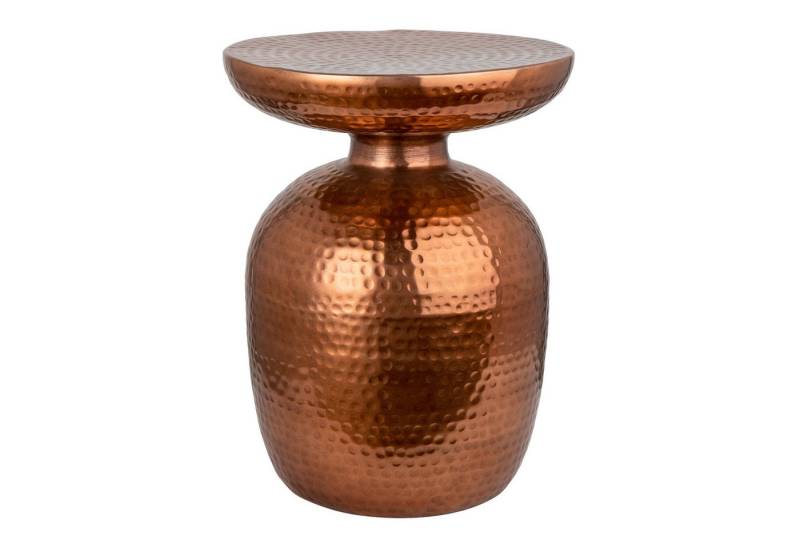 riess-ambiente Beistelltisch ORIENT 50cm kupfer (Einzelartikel, 1-St), Wohnzimmer · Metall · rund · Hammerschlag Design · Handarbeit von riess-ambiente