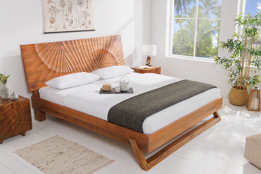 riess-ambiente Bett SCORPION 180x200cm braun (Einzelartikel, 1-tlg), Schlafzimmer · Massivholz · Doppel · handmade · Kingsize · Design von riess-ambiente