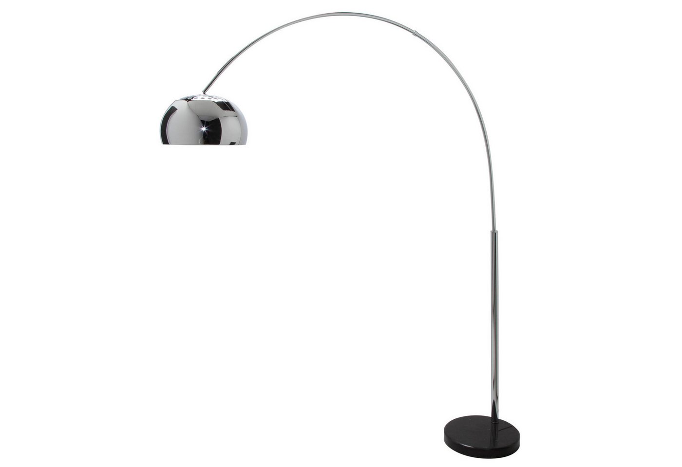 riess-ambiente Bogenlampe LOUNGE DEAL 170-210cm chrom, ohne Leuchtmittel, Wohnzimmer · Metall · verstellbar · Modern Design von riess-ambiente