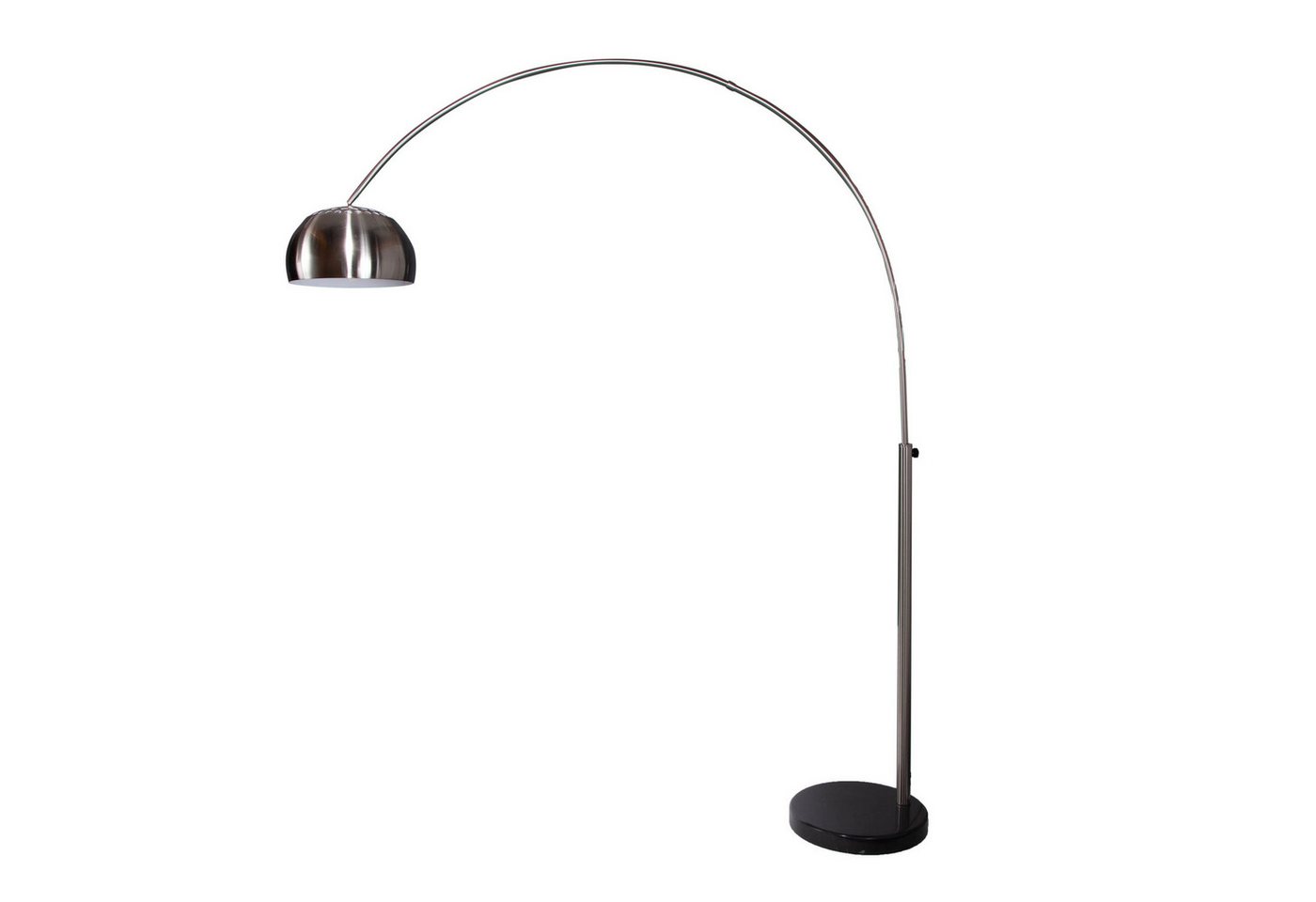 riess-ambiente Bogenlampe LOUNGE DEAL 170-210cm chrom gebürstet, ohne Leuchtmittel, Wohnzimmer · Metall · verstellbar · Modern Design von riess-ambiente