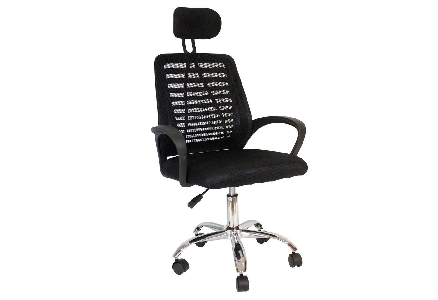 riess-ambiente Bürostuhl YOGA schwarz - höhenverstellbar, drehbar, ergonomisch, mit Armlehne (Einzelartikel, 1 St), verstellbarer Bürostuhl mit Rollen - ideal für Arbeitszimmer und Büro von riess-ambiente