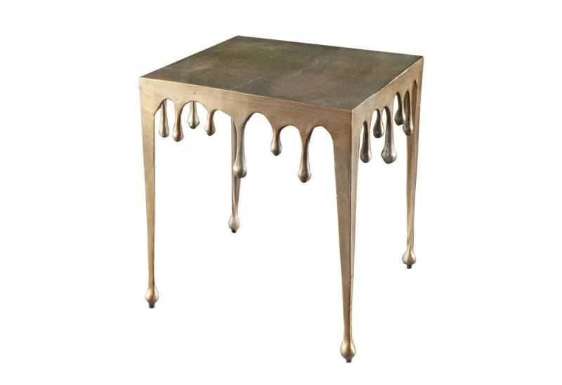 riess-ambiente Couchtisch LIQUID LINE L 46cm gold, Wohnzimmer · Metall · eckig · Tropfen-Design · Modern von riess-ambiente