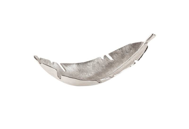 riess-ambiente Dekoschale SILVER LEAF 62cm silber (Einzelartikel, 1 St), Esszimmer · Metall · Blatt Design · Handarbeit · Obst · Wohnzimmer von riess-ambiente