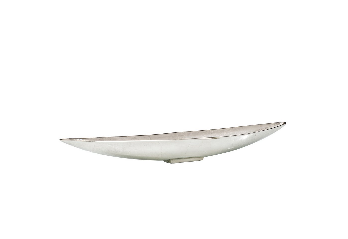 riess-ambiente Dekoschale SILVER LEAF 80cm silber (Einzelartikel, 1 St), Wohnzimmer · Metall · Blatt-Design · Handarbeit · Accessoire von riess-ambiente