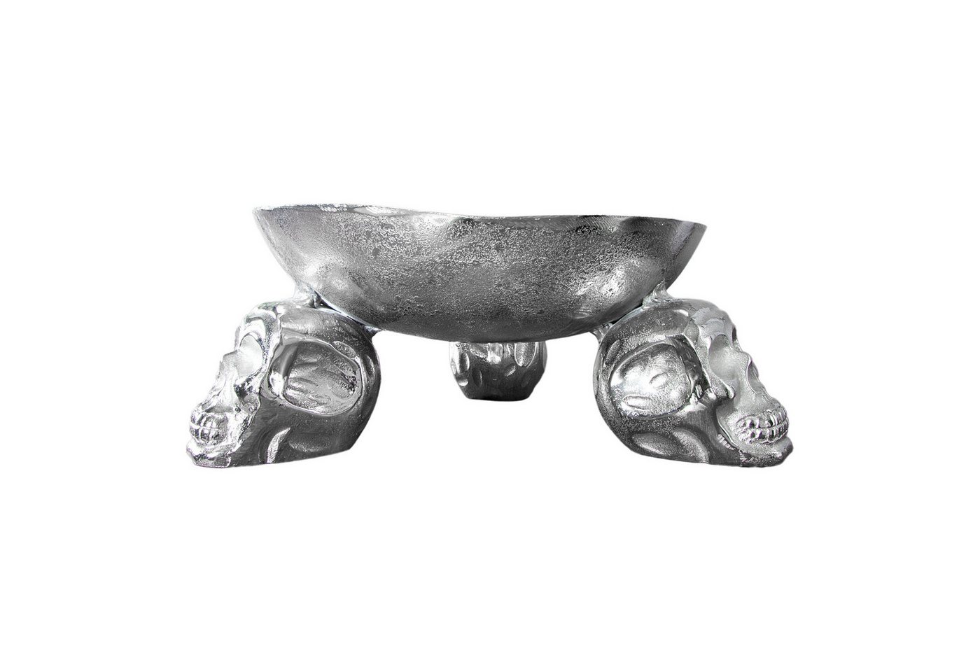 riess-ambiente Dekoschale SKULL 35cm silber (Einzelartikel, 1 St), Metall · rund · Totenkopf · Modern Design von riess-ambiente
