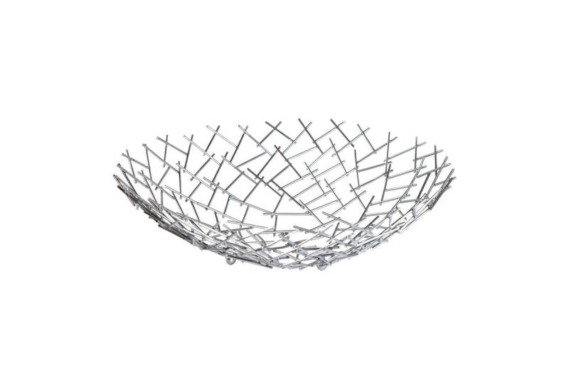 riess-ambiente Dekoschale STRUCTURE 45cm silber, im Modern Design von riess-ambiente