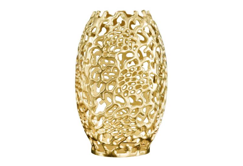 riess-ambiente Dekovase ABSTRACT LEAF 40cm gold (Einzelartikel, 1 St), Wohnzimmer · Handmade · Metall · Gold-Design · Schlafzimmer von riess-ambiente