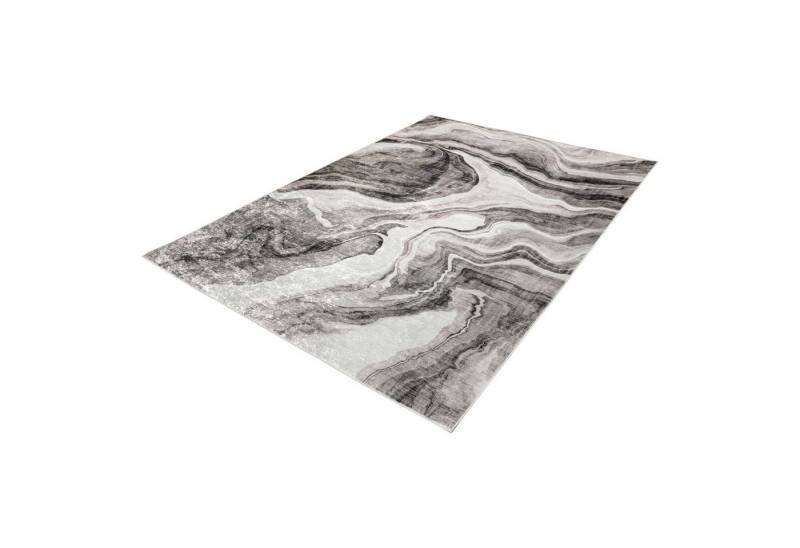 riess-ambiente Designteppich ART RUGS 350x240cm grau weiß · Kurzflor-Teppich im modernen Design, rechteckig, Höhe: 8 mm, XXL · Wohnzimmer · Fußbodenheizung-geeignet · Indoor · Grafikmuster von riess-ambiente