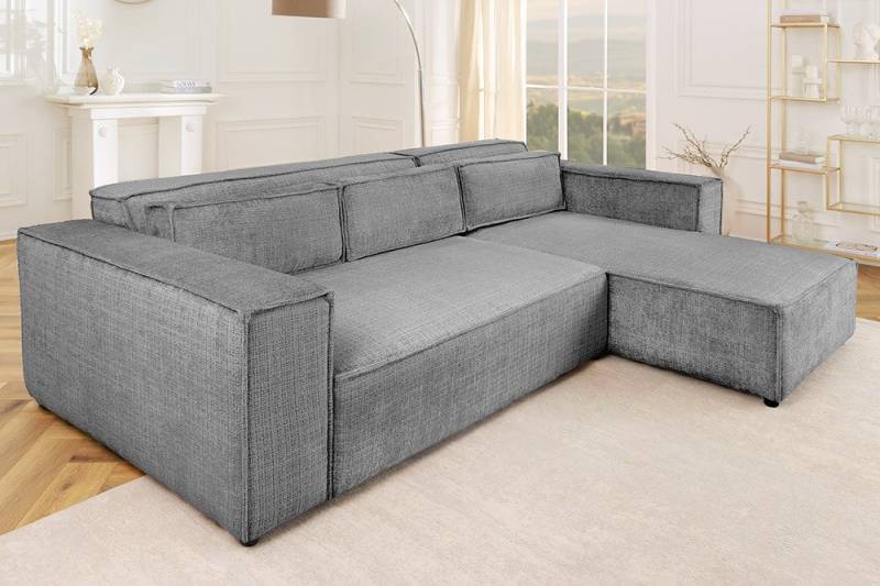 riess-ambiente Ecksofa BOSSA NOVA 265cm grau, Einzelartikel 1 Teile, Wohnzimmer · Chenille · L-Form · inkl. Kissen · Modern Design von riess-ambiente