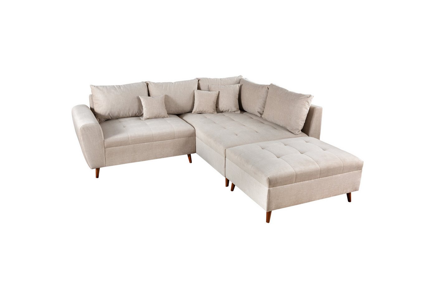 riess-ambiente Ecksofa SCANDINAVIA 250cm champagner beige, Einzelartikel 1 Teile, Wohnzimmer · Couch · Wohnlandschaft · Samt von riess-ambiente