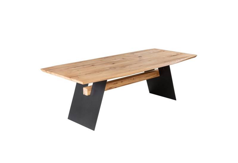 riess-ambiente Esstisch GRAND OAK 200cm natur / schwarz (Einzelartikel, 1-St), Massivholz · Metall · 3,6cm Tischplatte · Eiche · Industrial Design von riess-ambiente