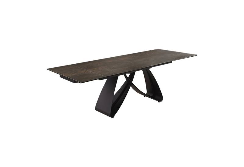 riess-ambiente Esstisch INFINITY 180-260cm graphit / schwarz · Konferenztisch mit Keramik (Einzelartikel, 1-St), ausziehbar · für 8-10 Personen · Marmor-Design · Metall · Industrial von riess-ambiente