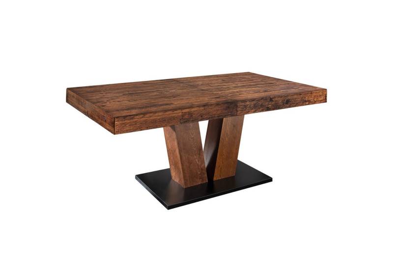 riess-ambiente Esstisch RANCHO 160-200cm natur/schwarz - Pinienholz, V-Gestell, verlängerbar (Einzelartikel, 1-St), Ausziehtisch mit 8 Sitzplätzen - ideal für Wohn-, Esszimmer und Küche von riess-ambiente