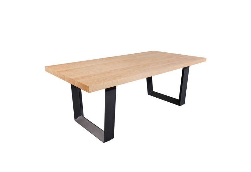 riess-ambiente Esstisch ZEUS 210cm natur / schwarz - Eiche, Metall, U-Gestell, 10 Sitzplätze (Einzelartikel, 1-St), Tisch mit Kufengestell - ideal für Küche, Arbeits-, Wohn- & Esszimmer von riess-ambiente