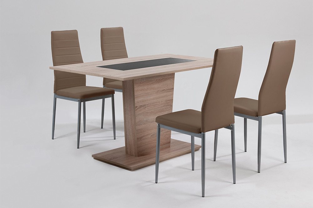 riess-ambiente Esszimmerstuhl MODENA cappuccino braun · Küchenstuhl-Set aus Kunstleder und Stahl (Set, 2 St), Bürostuhl · Set · Modern Design · Küchenstuhl · ohne Armlehne · Metall von riess-ambiente